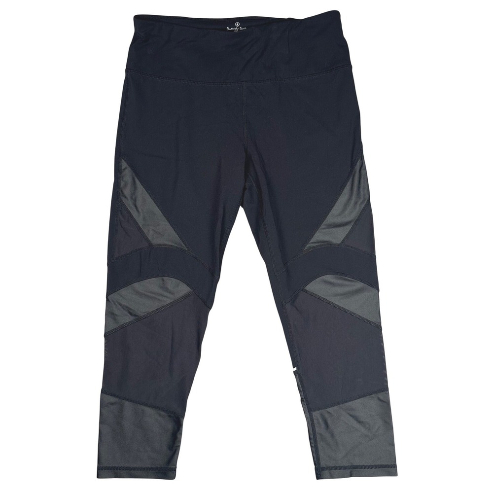 Sweaty Betty Power Mesh Sculpt Leggings Women's Small Black Crop 20" Fitness Gym